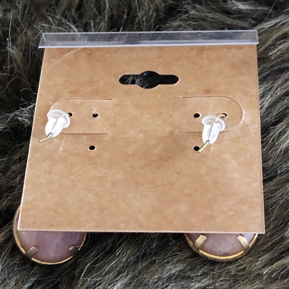 Genuine faceted pink quartz stone dangle earrings - Picture 5 of 6